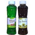 Natraj The Right Choice Khus & JalJeera Sharbat Syrup - Pack of 2 (750 ml Each) for Cooling, Digestive Benefits & Authentic Flavor" Natraj The Right Choice Khus Sharbat & JalJeera Sharbat Syrup (Pack of 2 x 75