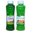 Natraj The Right Choice Khus Sharbat &amp; Brahmi Badam Sharbat Syrup (Pack of 2 x 750 ml Bottle)