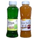Natraj The Right Choice Khus Sharbat &amp; Kesar Badam Sharbat Syrup (Pack of 2 x 750 ml Bottle)