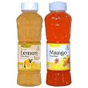 Natraj The Right Choice Lemon Sharbat &amp; Mango Sharbat Syrup (Pack of 2 x 750 ml Bottle) Tangy Citrus and Sweet Mango Fusion for Refreshing Summer Delight