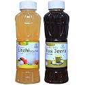Natraj The Right Choice Litchi Sharbat &amp; Jal Jeera Sharbat Syrup (Pack of 2 x 750 ml Bottle)