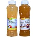 Natraj The Right Choice Litchi Sharbat &amp; Kesar Badam Sharbat Syrup (Pack of 2 x 750 ml Bottle)