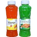 Natraj The Right Choice Mango Sharbat &amp; Brahmi Badam Sharbat Syrup (Pack of 2 x 750 ml Bottle)