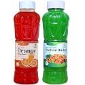 Natraj The Right Choice Orange Sharbat &amp; Brahmi Badam Sharbat Syrup (Pack of 2 x 750 ml Bottle)