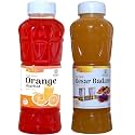 Natraj The Right Choice Orange Sharbat &amp; Kesar Badam Sharbat Syrup (Pack of 2 x 750 ml Bottle)