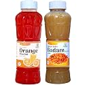 Natraj The Right Choice Orange Sharbat &amp; Badam Sharbat Syrup (Pack of 2 x 750 ml Bottle)