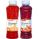 Natraj The Right Choice Orange Sharbat &amp; Strawberry Sharbat Syrup (Pack of 2 x 750 ml Bottle)
