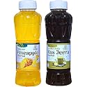 Natraj The Right Choice Pineapple Sharbat &amp; Jal Jeera Sharbat Syrup (Pack of 2 x 750 ml Bottle)