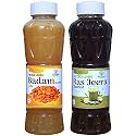Natraj The Right Choice Ras Jeera Sharbat &amp; Kesar Badam Sharbat Syrup Combo (Pack of 2 x 750 ml Bottle) = 1500ml | Instant Refreshing Drink For Summer | Natural body coolant