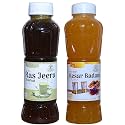 Natraj The Right Choice Ras Jeera Sharbat &amp; Kesar Badam Sharbat Syrup (Pack of 2 x 750 ml Bottle)
