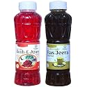 Natraj The Right Choice Rooh-E-Azam Sharbat &amp; Jal Jeera Sharbat Syrup (Pack of 2 x 750 ml Bottle)