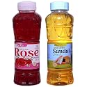Natraj The Right Choice Rose Sharbat &amp; Sandal Sharbat Syrup (Pack of 2 x 750 ml Bottle)
