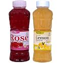 Natraj The Right Choice Rose Sharbat &amp; Lemon Sharbat Syrup (Pack of 2 x 750 ml Bottle)