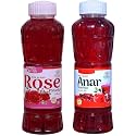 Natraj The Right Choice Rose Sharbat &amp; Anar Sharbat Syrup (Pack of 2 x 750 ml Bottle)