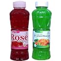 Natraj The Right Choice Rose Sharbat &amp; Brahmi Badam Sharbat Syrup (Pack of 2 x 750 ml Bottle)