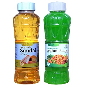 natraj the right choice sandal sharbat amp brahmi badam sharbat syrup pack of 2 x 750 ml bottle