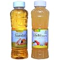 Natraj The Right Choice Sandal Sharbat &amp; Litchi Sharbat Syrup (Pack of 2 x 750 ml Bottle)