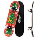Nattork 31 Inch Complete Skateboard, Standard Skateboards for Beginners, Wood 9 Layer Canadian Maple Trick Skate Boards for Boys Girls Youth Teens Adults