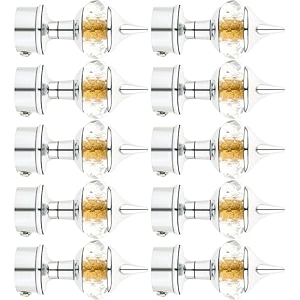 natural 40mm crystal diamond aluminium curtain bracket only curtain finials to attache in any size of rod 5 pair chrome