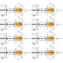 Natural 40mm Crystal Diamond Aluminium Curtain Bracket Only Curtain Finials to Attache in Any Size of Rod. (4 Pair, Chrome)