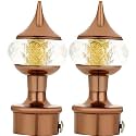 Natural 40mm Crystal Diamond Aluminium Curtain Bracket Only Curtain Finials to Attache in Any Size of Rod. (1 Pair, Brown)
