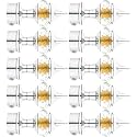 Natural 40mm Crystal Diamond Aluminium Curtain Bracket Only Curtain Finials to Attache in Any Size of Rod. (5 Pair, Chrome)
