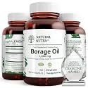 Natural Borage Oil Supplement, Omega-6 Fatty Acid, 90 Softgels