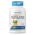 Natural Cure Labs L-Lysine with Monolaurin 600mg 1:1 Ratio, 1 Pack, 200 Capsules