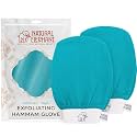 Natural Elephant Exfoliating Hammam Glove | Authentic Moroccan Kessa Body Scrub Mitt for Spa-Quality Skin Renewal | Pack of 2