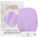 Natural Elephant Exfoliating Hammam Glove | Authentic Moroccan Kessa Body Scrub Mitt for Spa-Quality Skin Renewal | Lovely Lilac Single