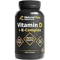 Natural Flow Vitamin D3 with K2 Complex, 5000 IU, 60 Capsules