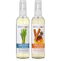 Natural Flower Power Air Freshener Spray - Odor Eliminator w/Essential Oils - Home, Car &amp; Fabric - Cruelty Free &amp; Vegan - Variety Pack - Lemongrass and Citrus &amp; Spice - 2 x 4 fl oz