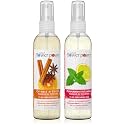 Natural Flower Power Air Freshener Spray - Odor Eliminator w/Essential Oils - Home, Car &amp; Fabric - Cruelty Free &amp; Vegan - Variety Pack - Citrus &amp; Spice and Peppermint &amp; Lemon - 2 x 4 fl oz