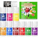 Natural Food Coloring, 10×10ml Plant Based Liquid Dye Set