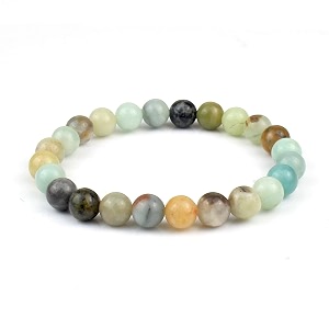 Clearain Natural Gemstones Bracelet 8mm Chakra Round