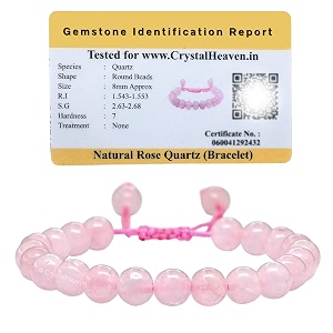 rose quartz bracelet for women men certified rose quartz crystal
