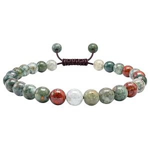 crystal heaven certified natural healing crystal bracelet for women men - aaa grade original healing gemstone adjustable bracelet for yoga reiki meditation feng shui african bloodstone