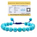 Crystal Heaven Certified Natural Healing Crystal Bracelet for Women Men - AAA Grade Original Healing Gemstone Adjustable Bracelet for Yoga Reiki Meditation Feng Shui (Magnesite Turquoise)