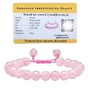 Rose Quartz Bracelet for Women Men, Certified Rose Quartz Crystal