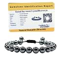 Crystal Heaven Certified Natural Healing Crystal Bracelet for Women Men - AAA Grade Original Healing Gemstone Adjustable Bracelet for Yoga Reiki Meditation Feng Shui (Hematite)