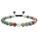 Crystal Heaven Certified Natural Healing Crystal Bracelet for Women Men - AAA Grade Original Healing Gemstone Adjustable Bracelet for Yoga Reiki Meditation Feng Shui (African Bloodstone)