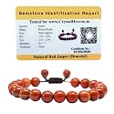 Red Jasper Bracelet for Women Men, Certified Red Jasper Crystal