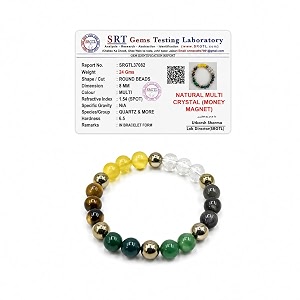 natural healing lab certified 8mm crystal bracelet for unisex adult  ideal for calmness spiritual growth money magnet wealth success luck and stress relief