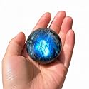 Natural Labradorite Sphere 1.6-2 inch with Stand, Polished Crystal Ball