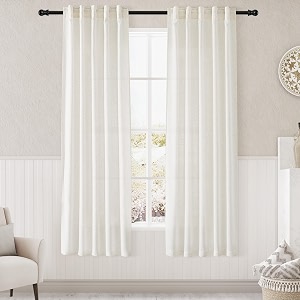 Natural Linen Curtains 72 inches Long for
