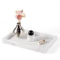 Natural Marble Bathroom Tray, 12"x8" Stone Vanity Decorative Counter Trays