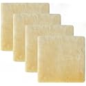 Natural Medical Sheepskin Pad, Non-Slip Back, Natural, 17 x 17 in, 4 Pack