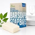 Natural Non-Toxic Dish Washing Soap - Dyes And Fragrance Free - Vegan Cruelty-Free Eco-Friendly And Zero Waste Dishwashing Handmade Solid Bar Soaps Detergent &amp; Biodegradable (Unscented Single)