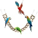 Natural Pepper Wood Hanging Pet Bridge &amp; Swing, Rat &amp; Hamster Climbing Toys, Bird Cage Accessories, Suitable for Parrot, Rat, Squirrel, Sugar Gliders