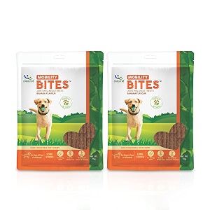 natural remedies mobility bites - healthy joint support treats for dogs amp puppies of all life stages soft chew long sticks grain amp gluten-free easily digestible banana flavor 75g each pack of 2